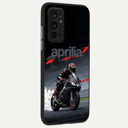  Dark Aprilla back cover For OnePlus 9RT slim fit glass case with vibrant aesthetic design