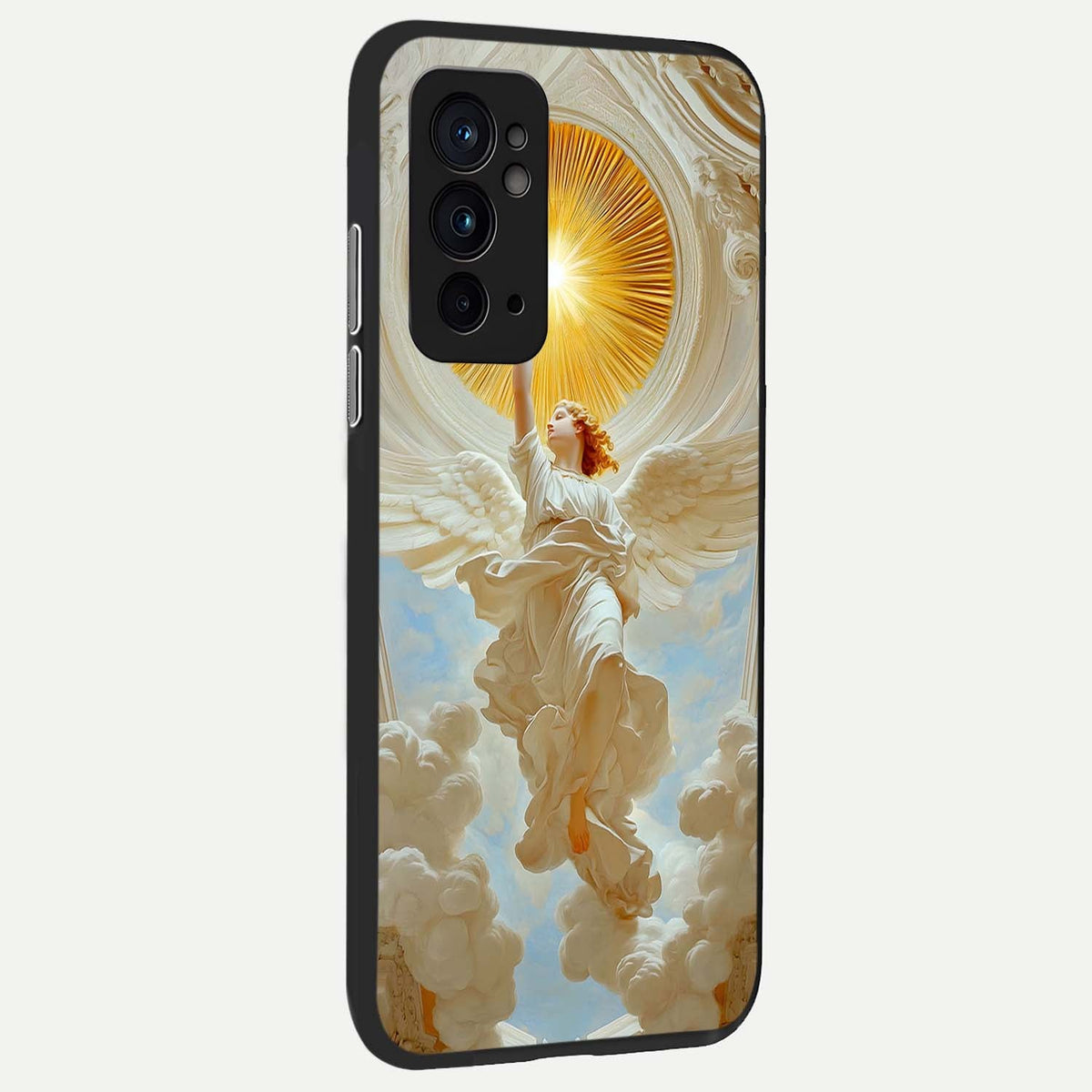  Divine Light Angel back cover For OnePlus 9RT slim fit glass case with vibrant aesthetic design