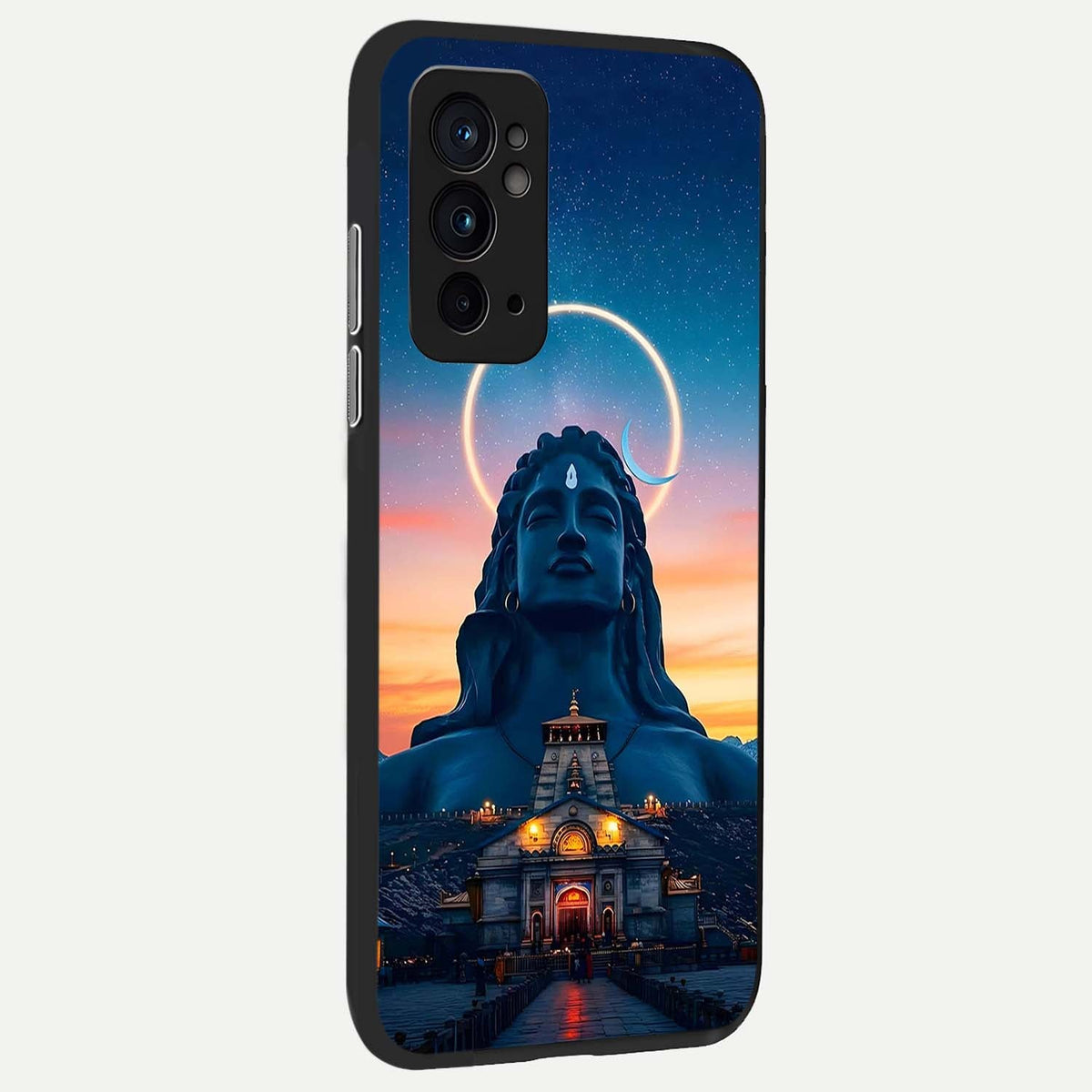  Eternal Shiva Aura back cover For OnePlus 9RT slim fit glass case with vibrant aesthetic design