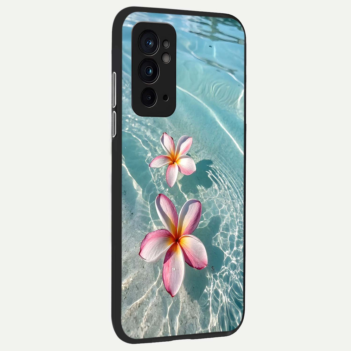  Floating Bloom Bliss back cover For OnePlus 9RT slim fit glass case with vibrant aesthetic design