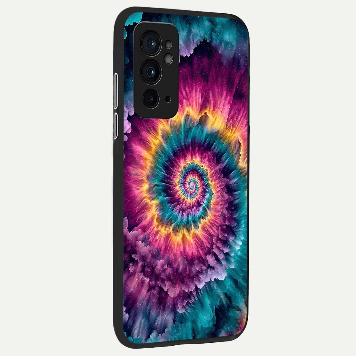  Galactic Spiral Burst back cover For OnePlus 9RT slim fit glass case with vibrant aesthetic design