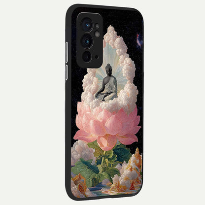  Lotus Divine Peace back cover For OnePlus 9RT slim fit glass case with vibrant aesthetic design