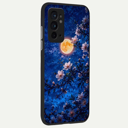  Moonlit Blossoms Night back cover For OnePlus 9RT slim fit glass case with vibrant aesthetic design