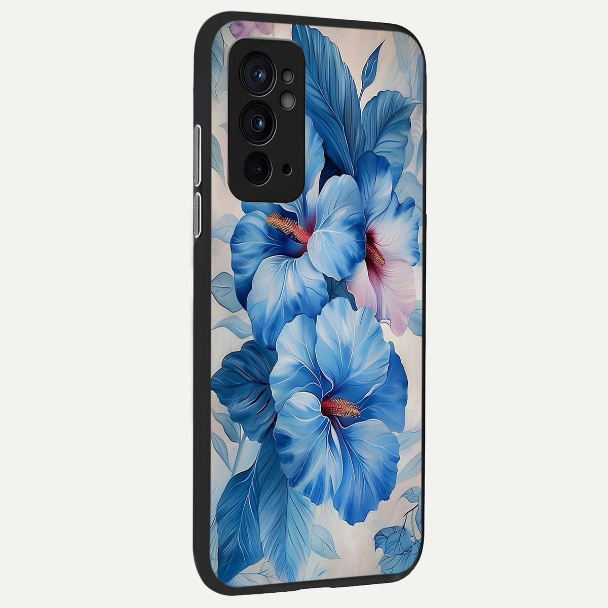  Ocean Hibiscus Grace back cover For OnePlus 9RT slim fit glass case with vibrant aesthetic design