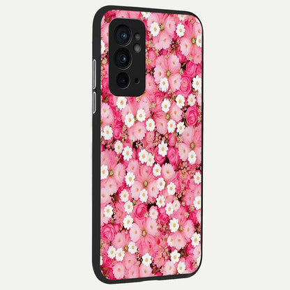  Pink Daisy Bliss back cover For OnePlus 9RT slim fit glass case with vibrant aesthetic design