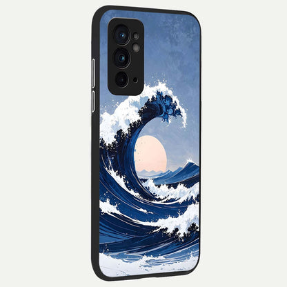  Rising Tide Power back cover For OnePlus 9RT slim fit glass case with vibrant aesthetic design