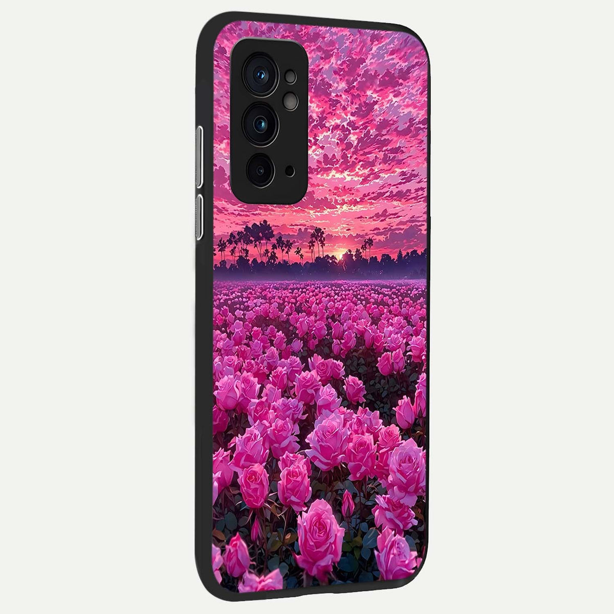  Rose Sunset Valley back cover For OnePlus 9RT slim fit glass case with vibrant aesthetic design