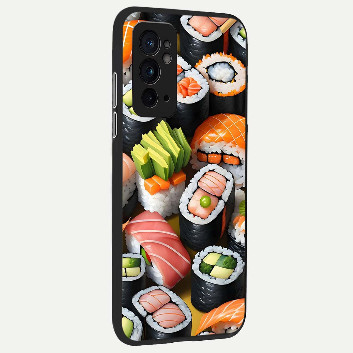  Sushi Food Pattern back cover For OnePlus 9RT slim fit glass case with vibrant aesthetic design