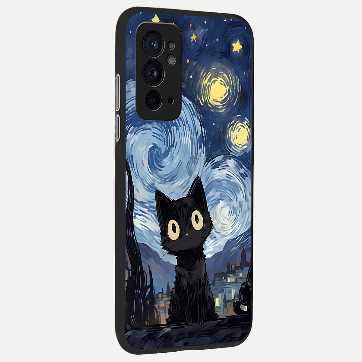  Van Gogh Cat back cover For OnePlus 9RT slim fit glass case with vibrant aesthetic design
