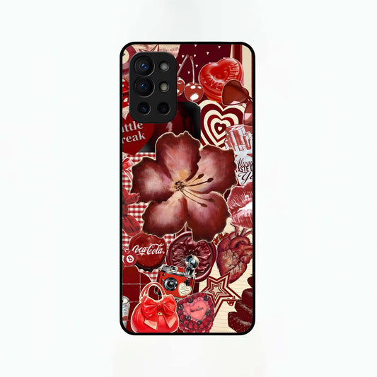  Aesthetic Little Freak Glass Case For OnePlus 9R back cover – full design glossy printed glass finish