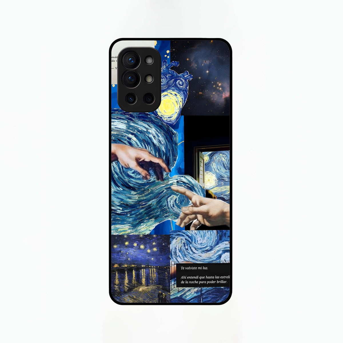  Aesthetic Vando Hands Glass Case For OnePlus 9R back cover – full design glossy printed glass finish