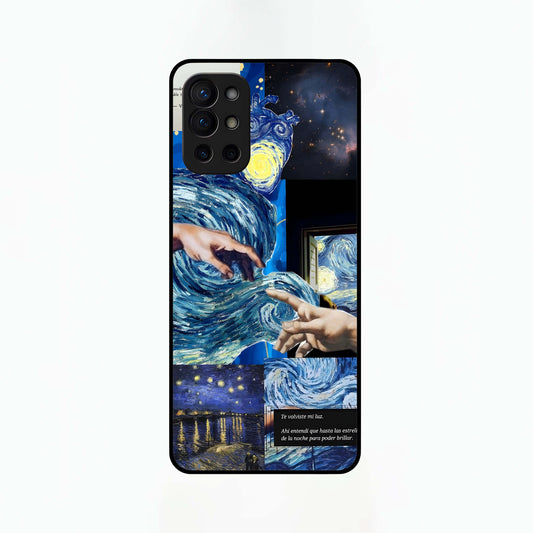  Aesthetic Vando Hands Glass Case For OnePlus 9R back cover – full design glossy printed glass finish