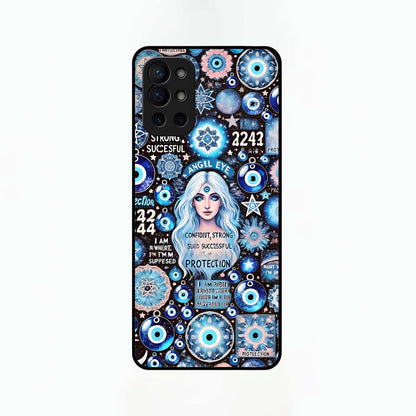  Angel Aura Shield Glass Case For OnePlus 9R back cover – full design glossy printed glass finish