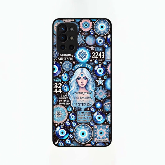  Angel Aura Shield Glass Case For OnePlus 9R back cover – full design glossy printed glass finish