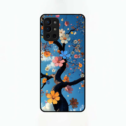  Blossom Dream Sky Glass Case For OnePlus 9R back cover – full design glossy printed glass finish