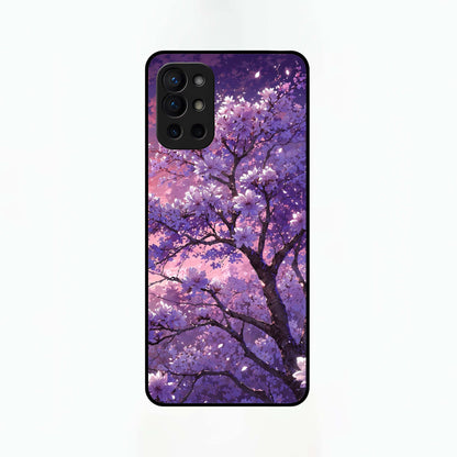  Blossom Tree Glass Case For OnePlus 9R back cover – full design glossy printed glass finish