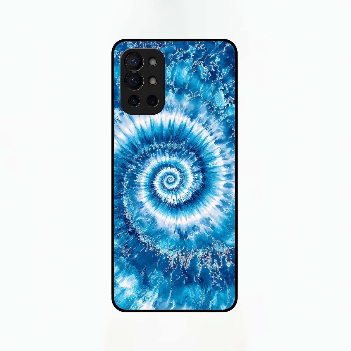  Blue Galaxy Wave Glass Case For OnePlus 9R back cover – full design glossy printed glass finish