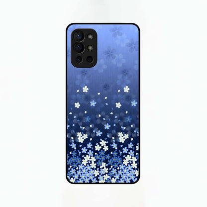  Blue Starry Glass Case For OnePlus 9R back cover – full design glossy printed glass finish