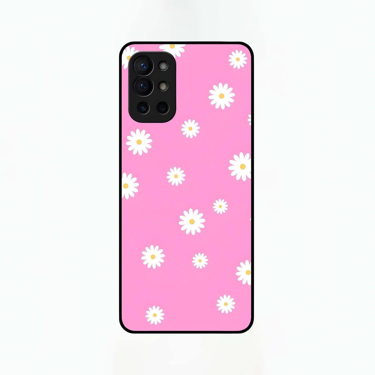  Bubblegum Daisy Pop Glass Case For OnePlus 9R back cover – full design glossy printed glass finish