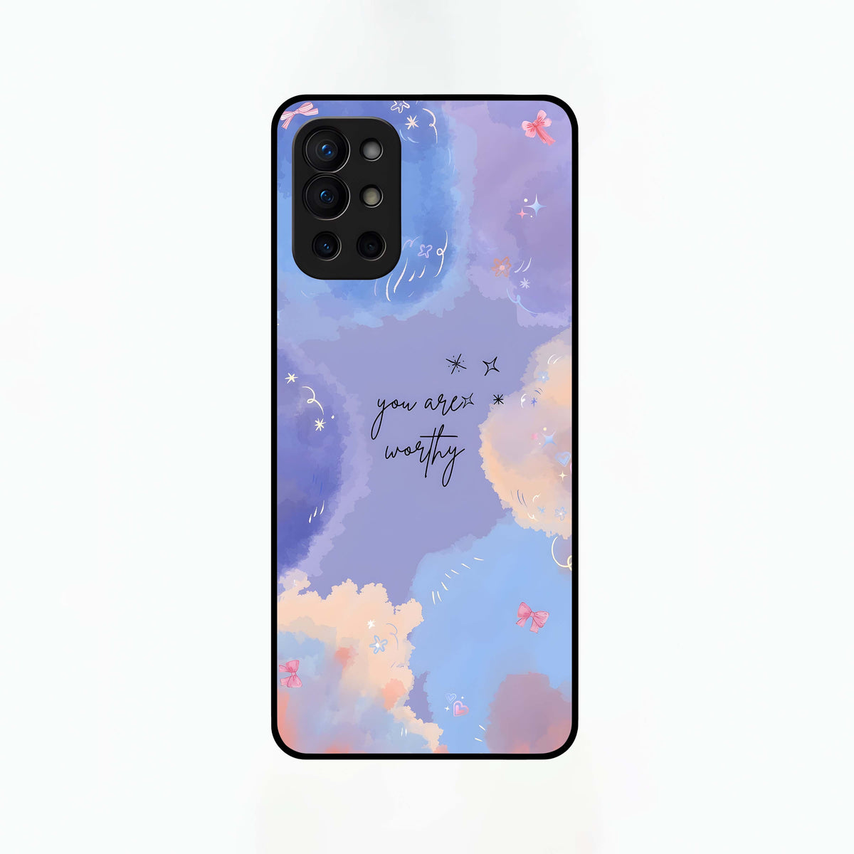  Celestial Cloud Magic Glass Case For OnePlus 9R back cover – full design glossy printed glass finish