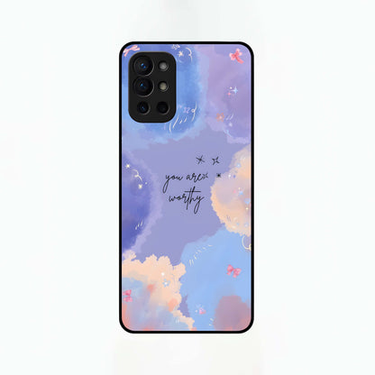  Celestial Cloud Magic Glass Case For OnePlus 9R back cover – full design glossy printed glass finish