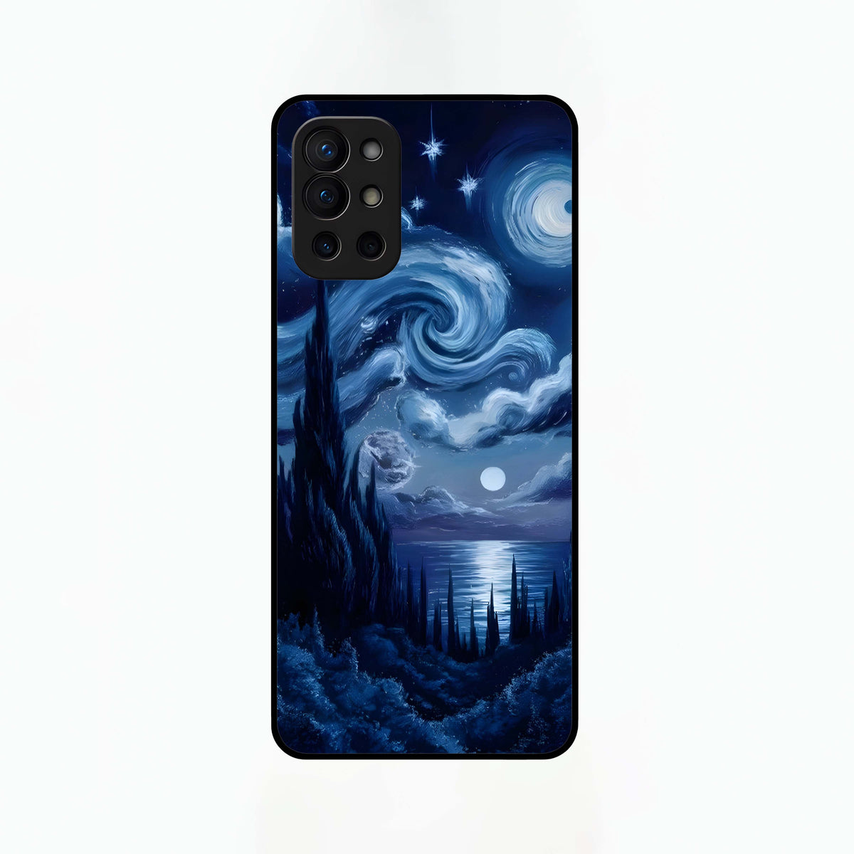  Celestial Dream Van Gogh Glass Case For OnePlus 9R back cover – full design glossy printed glass finish