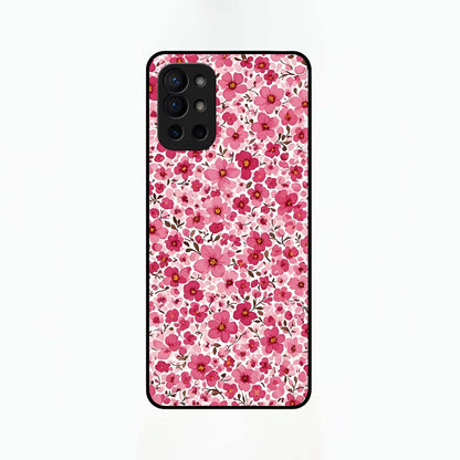  Cherry Blossom Charm Glass Case For OnePlus 9R back cover – full design glossy printed glass finish