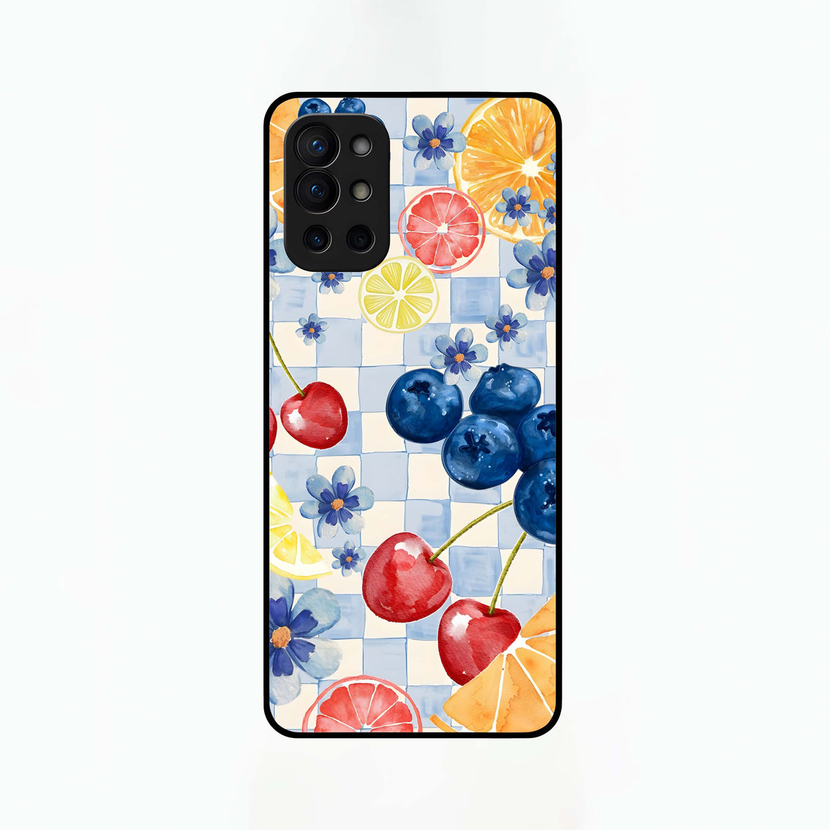  Citrus Bloom Joy Glass Case For OnePlus 9R back cover – full design glossy printed glass finish