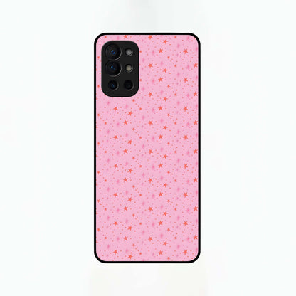  Cosmic Pink Sparkle Glass Case For OnePlus 9R back cover – full design glossy printed glass finish