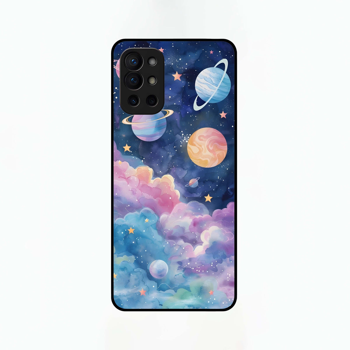  Cosmic Planet Dreams Glass Case For OnePlus 9R back cover – full design glossy printed glass finish