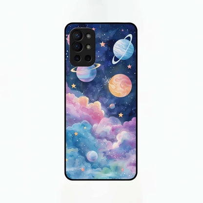  Cosmic Planet Dreams Glass Case For OnePlus 9R back cover – full design glossy printed glass finish