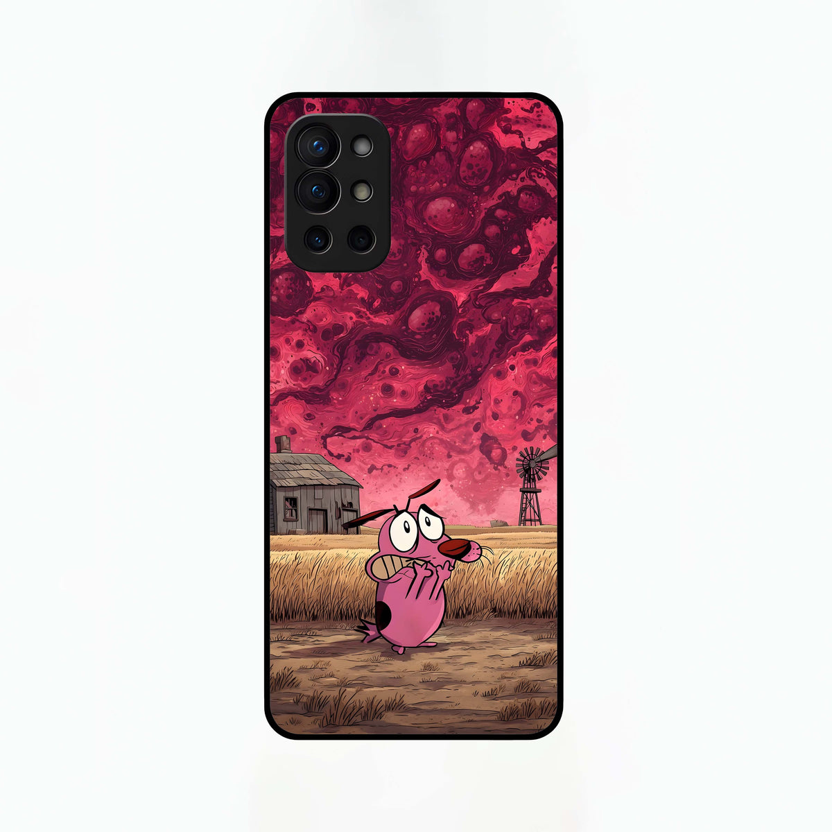  Courage Under Sky Glass Case For OnePlus 9R back cover – full design glossy printed glass finish