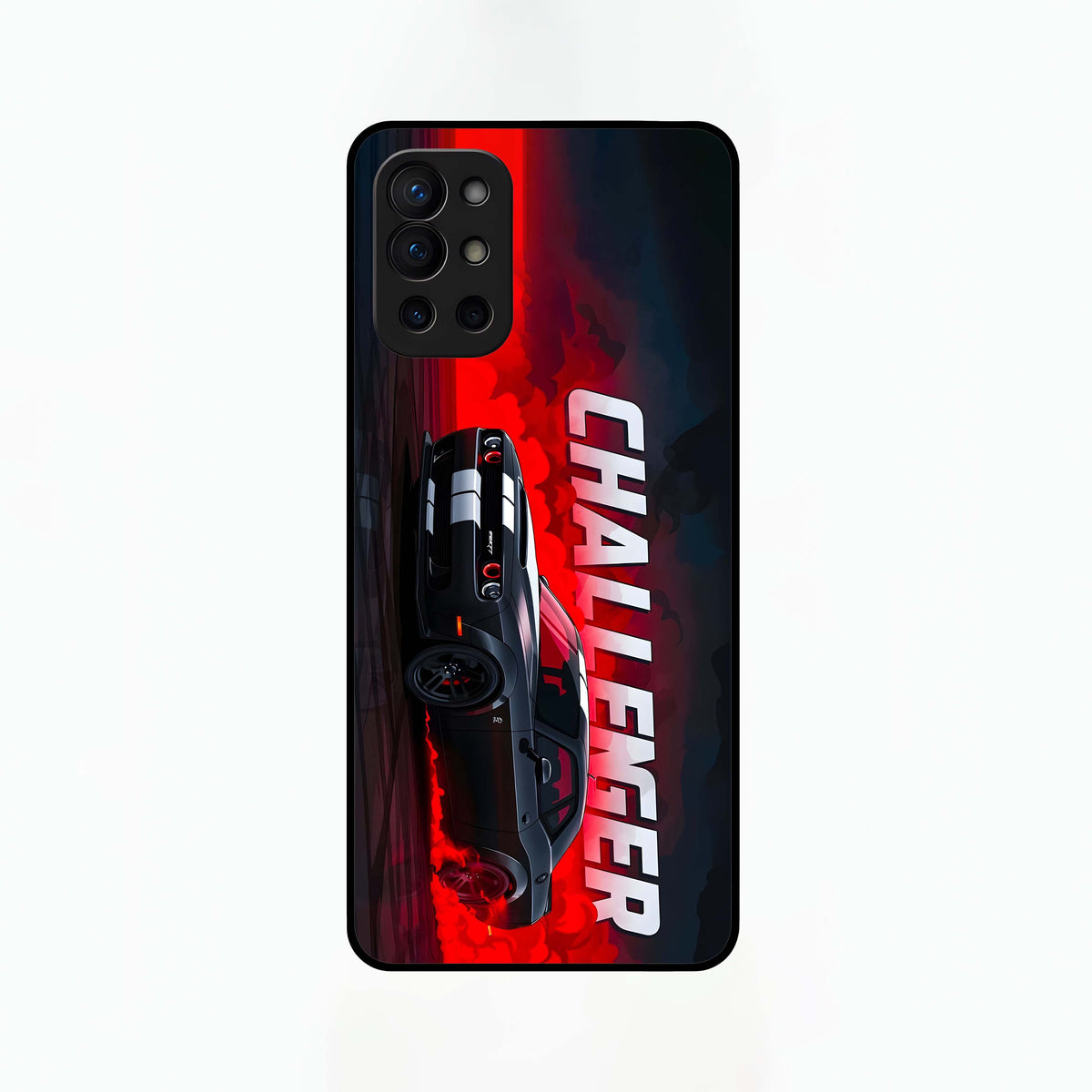  Crimson Challenger Fury Glass Case For OnePlus 9R back cover – full design glossy printed glass finish