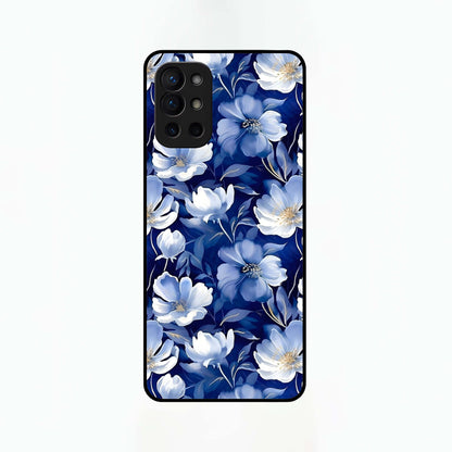  Cute Floral Patterns Glass Case For OnePlus 9R back cover – full design glossy printed glass finish