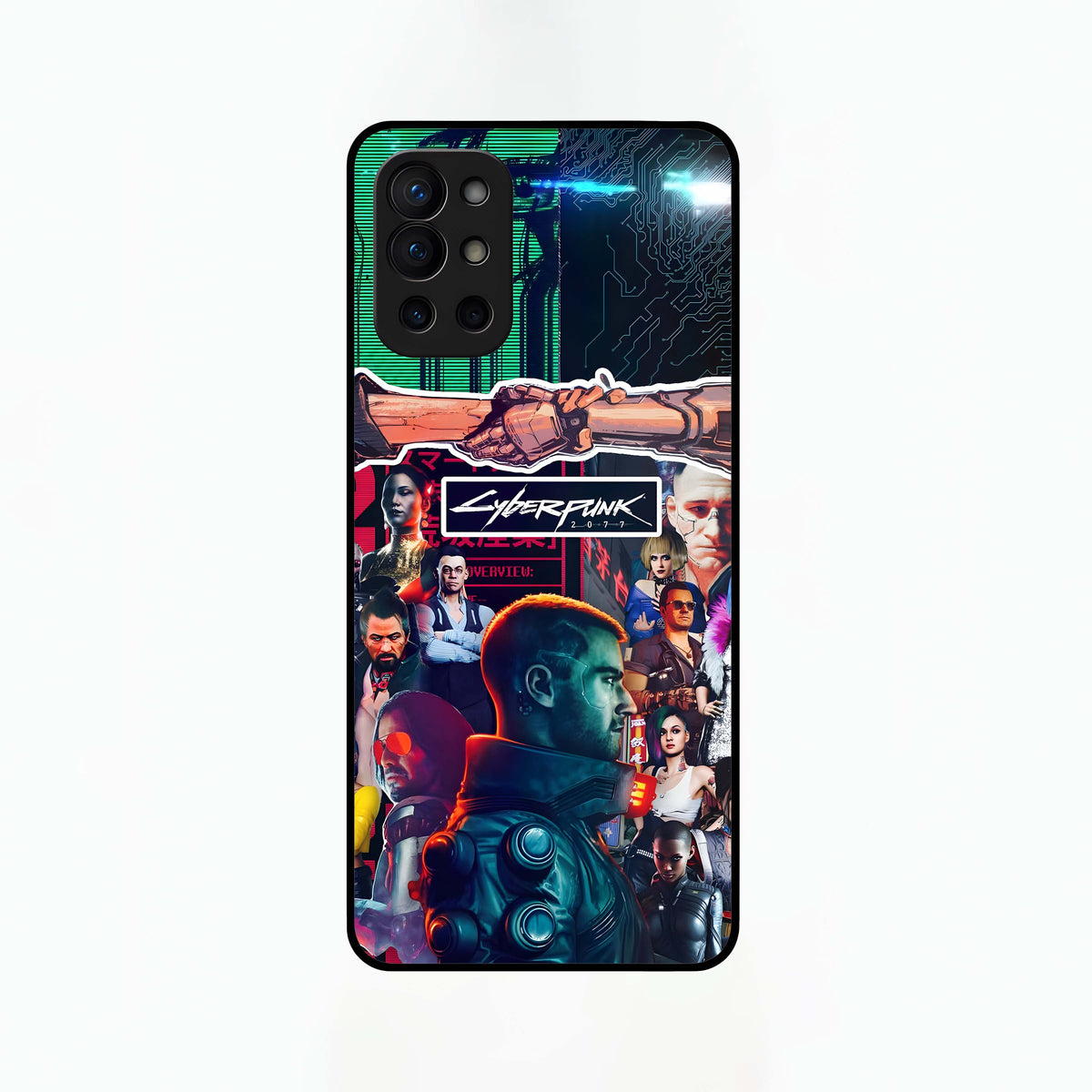  CYBERPUNK Legacy Glass Case For OnePlus 9R back cover – full design glossy printed glass finish