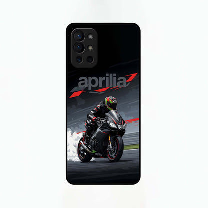  Dark Aprilla Glass Case For OnePlus 9R back cover – full design glossy printed glass finish