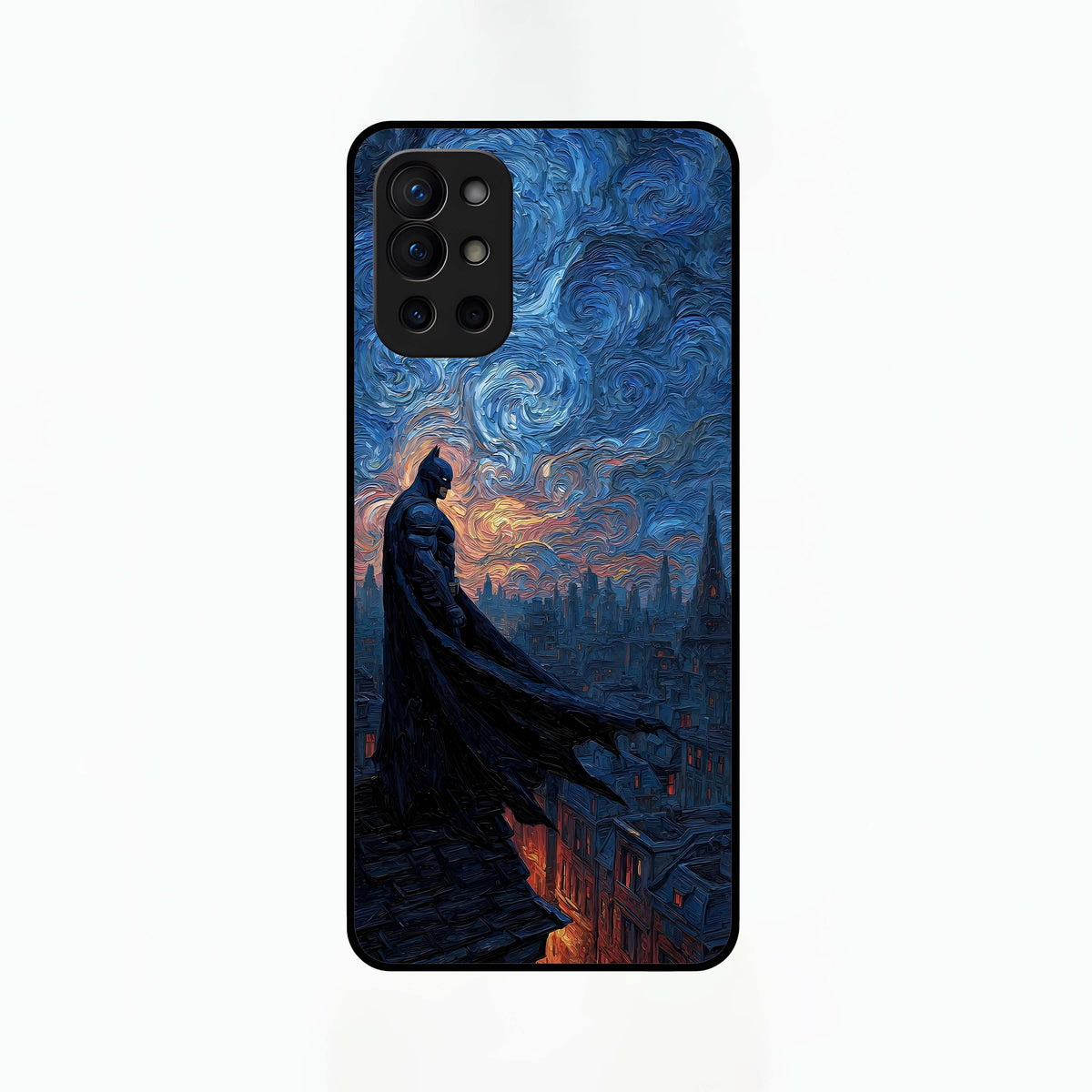  Dark Knight Dusk Glass Case For OnePlus 9R back cover – full design glossy printed glass finish