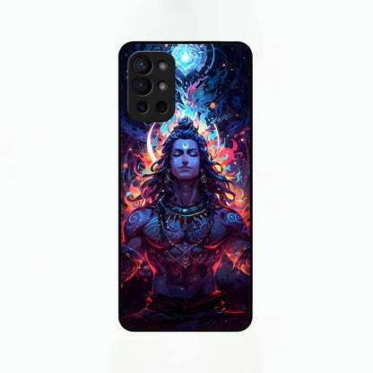  Divine Fire Shiv Glass Case For OnePlus 9R back cover – full design glossy printed glass finish
