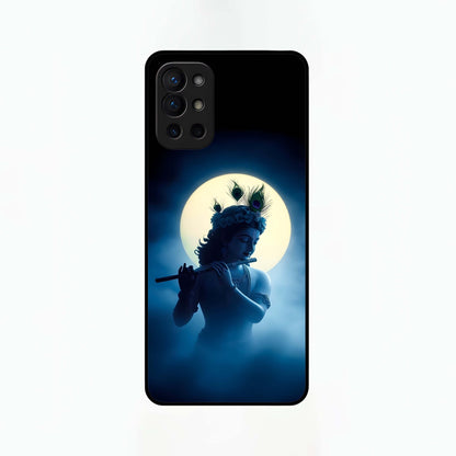  Divine Moon Flute Glass Case For OnePlus 9R back cover – full design glossy printed glass finish