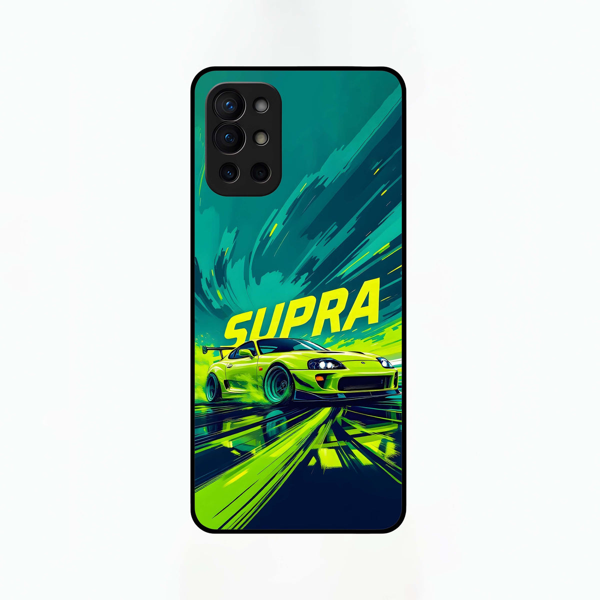  Electric Supra Thunder Glass Case For OnePlus 9R back cover – full design glossy printed glass finish
