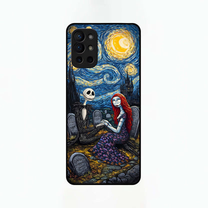  Eternal Night Love Glass Case For OnePlus 9R back cover – full design glossy printed glass finish
