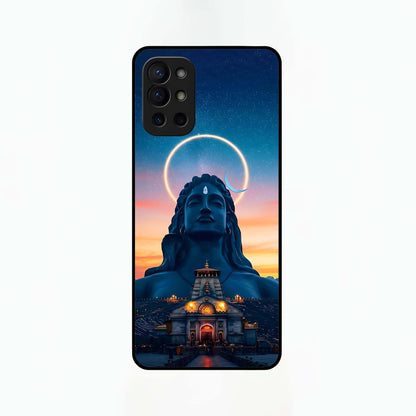  Eternal Shiva Aura Glass Case For OnePlus 9R back cover – full design glossy printed glass finish