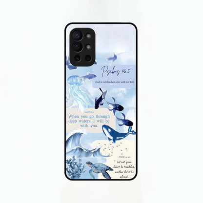  Faithful Ocean Promise Glass Case For OnePlus 9R back cover – full design glossy printed glass finish