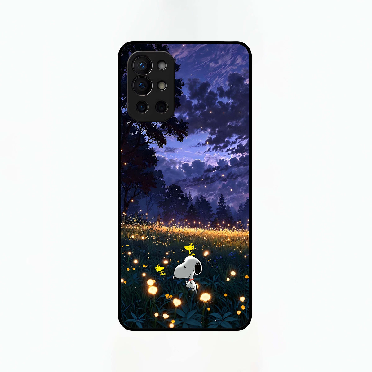  Firefly Meadow Magic Glass Case For OnePlus 9R back cover – full design glossy printed glass finish