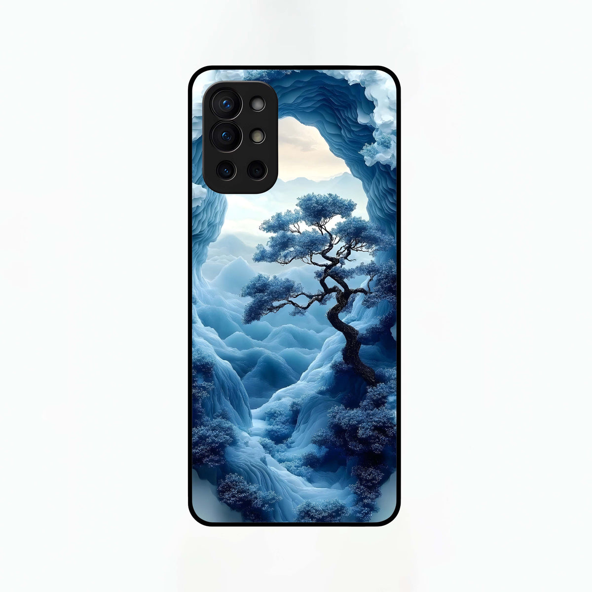  Frozen Serenity Gate Glass Case For OnePlus 9R back cover – full design glossy printed glass finish