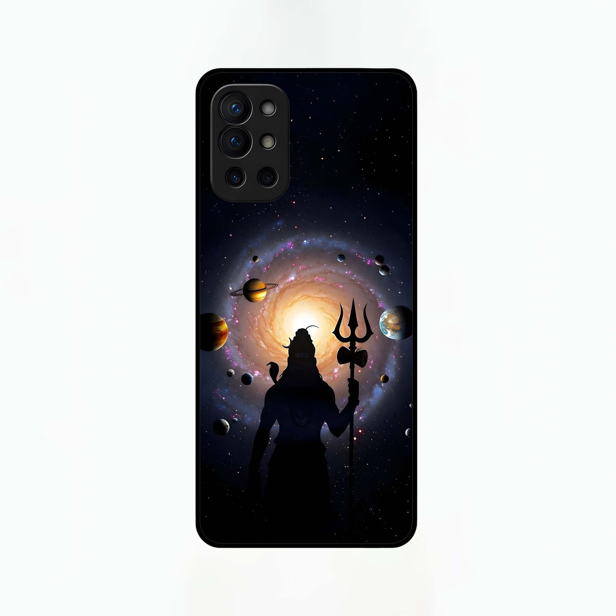  Galactic Shiva Vision Glass Case For OnePlus 9R back cover – full design glossy printed glass finish