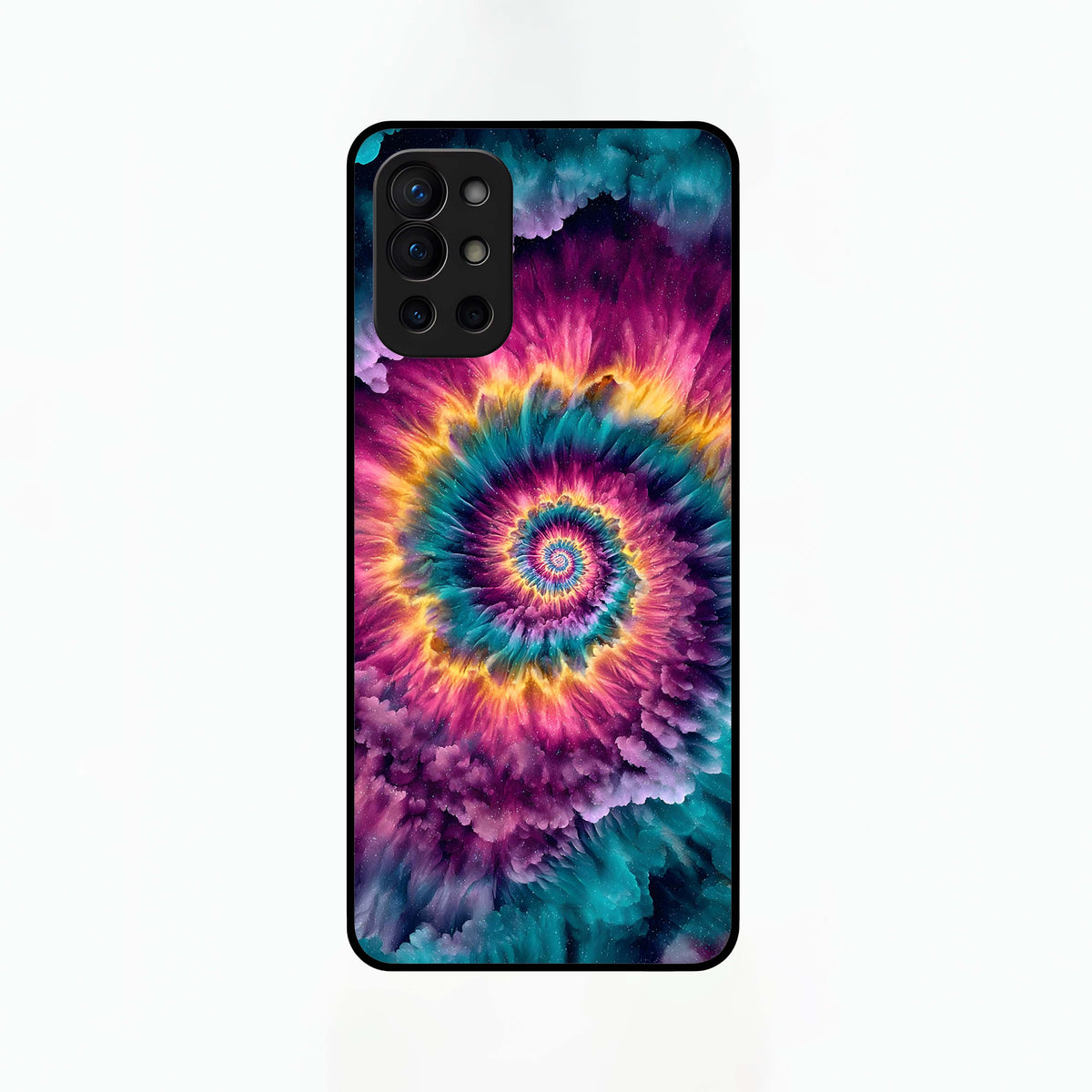  Galactic Spiral Burst Glass Case For OnePlus 9R back cover – full design glossy printed glass finish