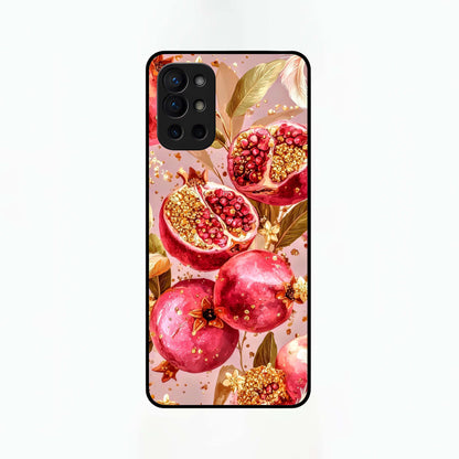  Golden Bloom Glow Glass Case For OnePlus 9R back cover – full design glossy printed glass finish