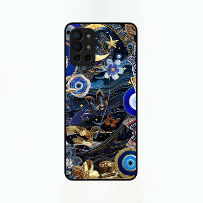  Golden Moon Magic Glass Case For OnePlus 9R back cover – full design glossy printed glass finish