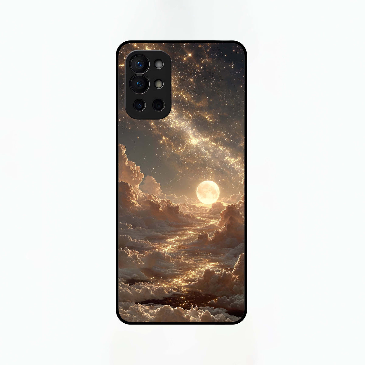  Golden Sky Dream Glass Case For OnePlus 9R back cover – full design glossy printed glass finish